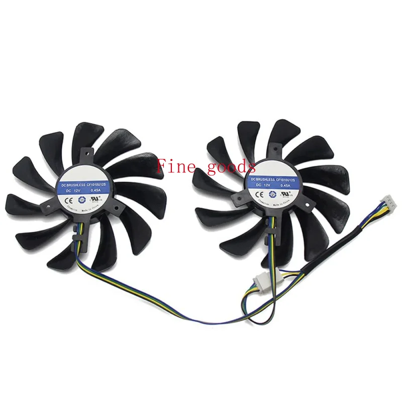 CF1010U12S 95mm Pair GPU Fans For AMD Radeon XFX 580 RX580 RX590