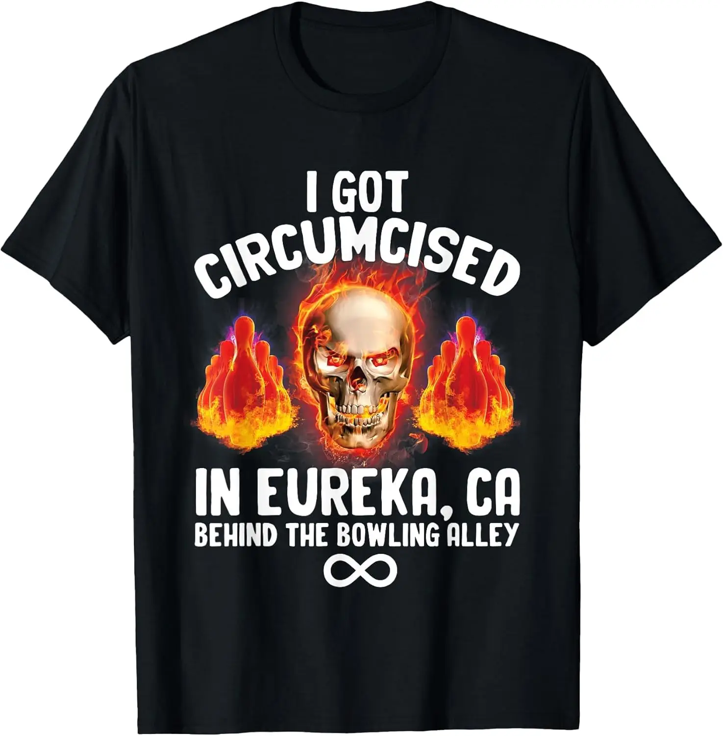 Circumcised Bowling Oddly Specific Humor Weird Funny Meme T-Shirt 100% Cotton Trendy Y2K Short-Sleeve Tee-Soft, Quick-Drying,