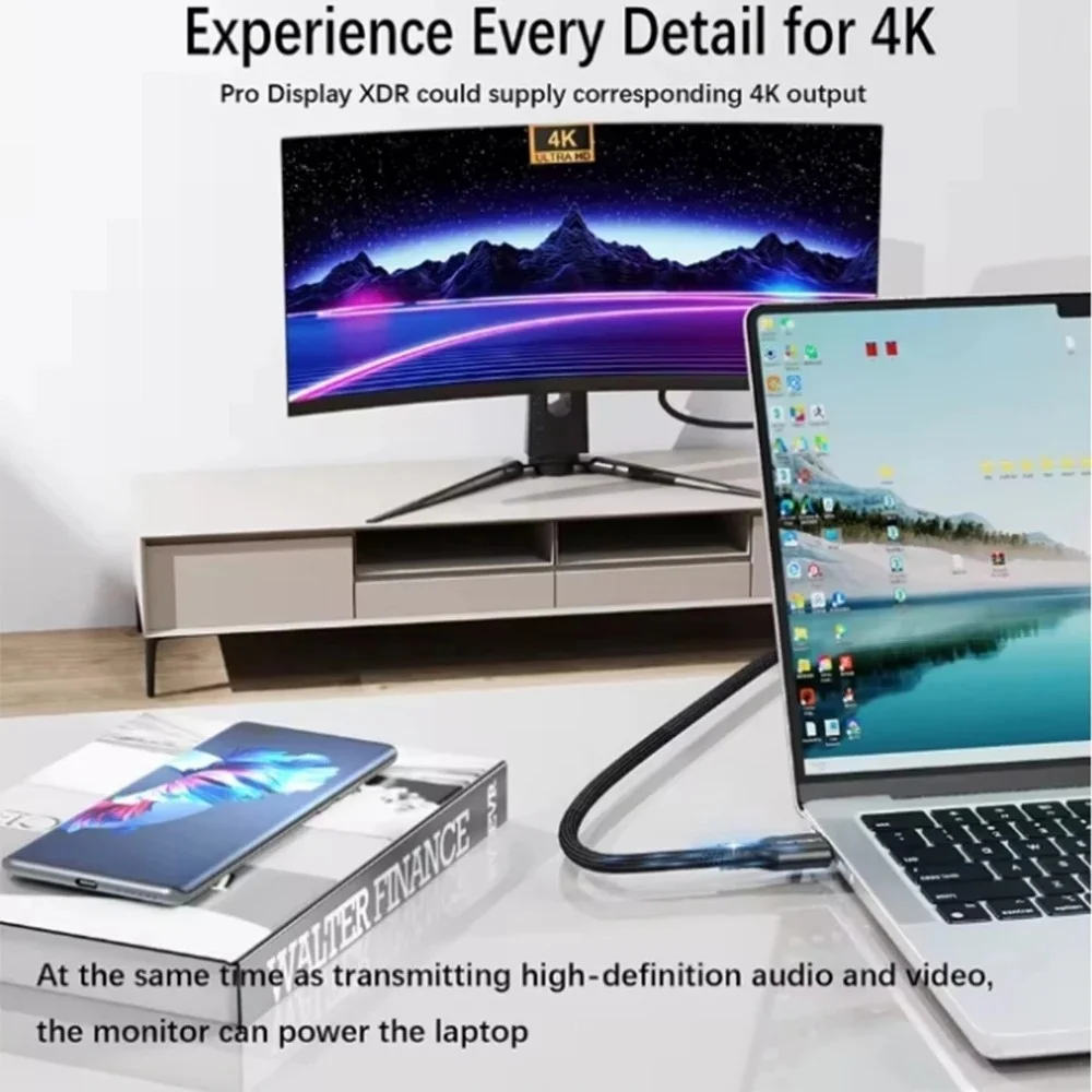 USB 3.2 Type-C to Type-C Fast Charger Cable 240W 20GBps USB C Super Fast Charging Line For iPhone Xiaomi Quick Charge Data Cord