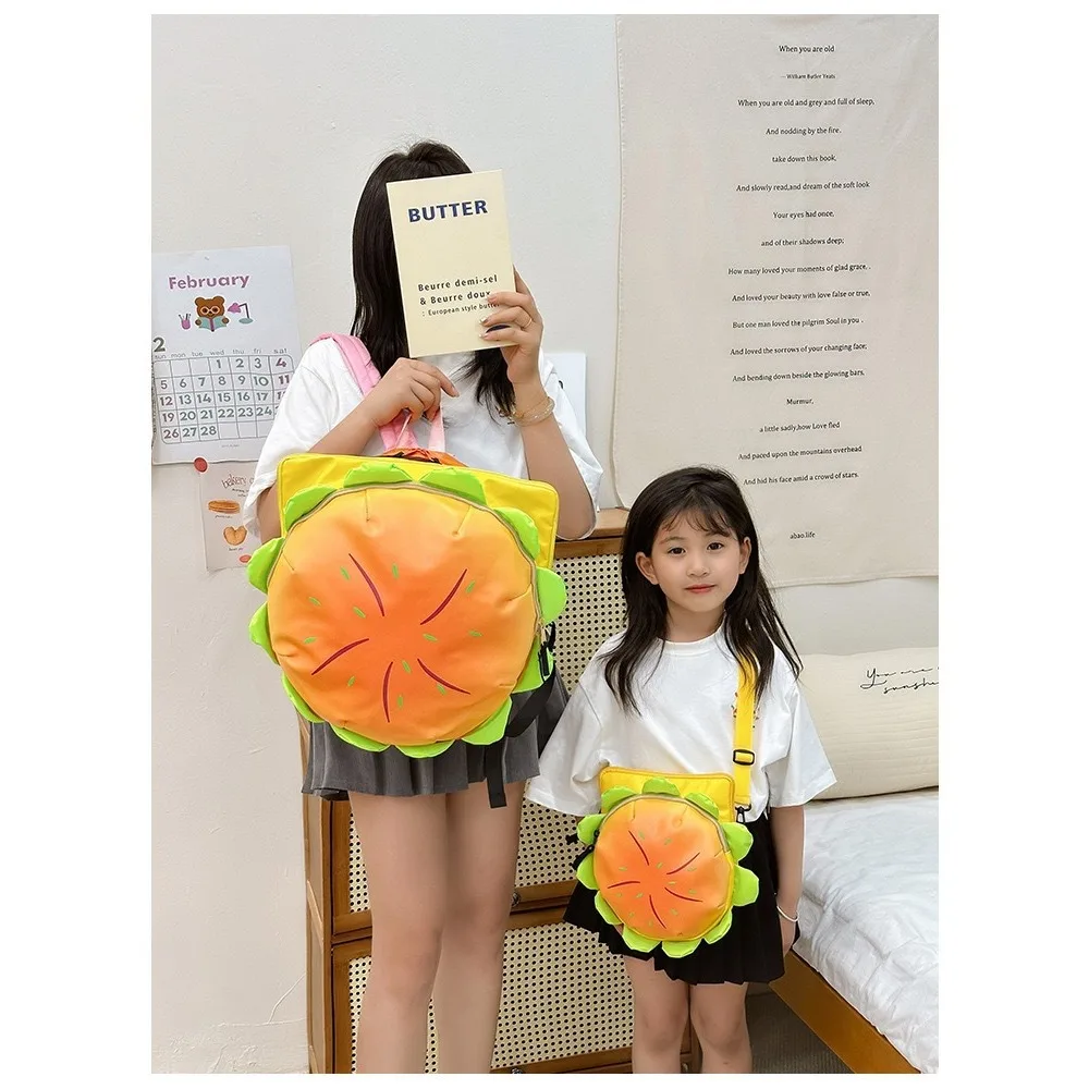 Distintivo sandwich di Amburgo Borsa a doppio scopo Zaino per le vacanze all'aperto Borsa a tracolla impermeabile casual