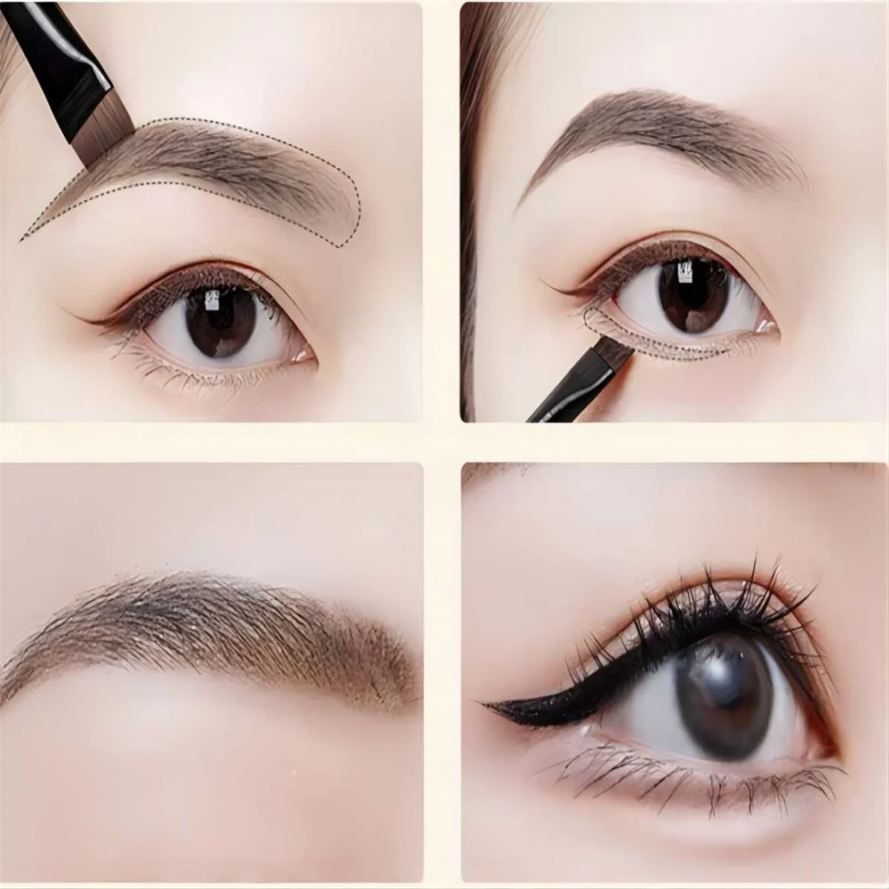 Lomansa 1 pièces brosse permanente à tête plate brosse de coiffage de cils outil de levage de cils stratification des cils outil de séparation et d'extension de cils