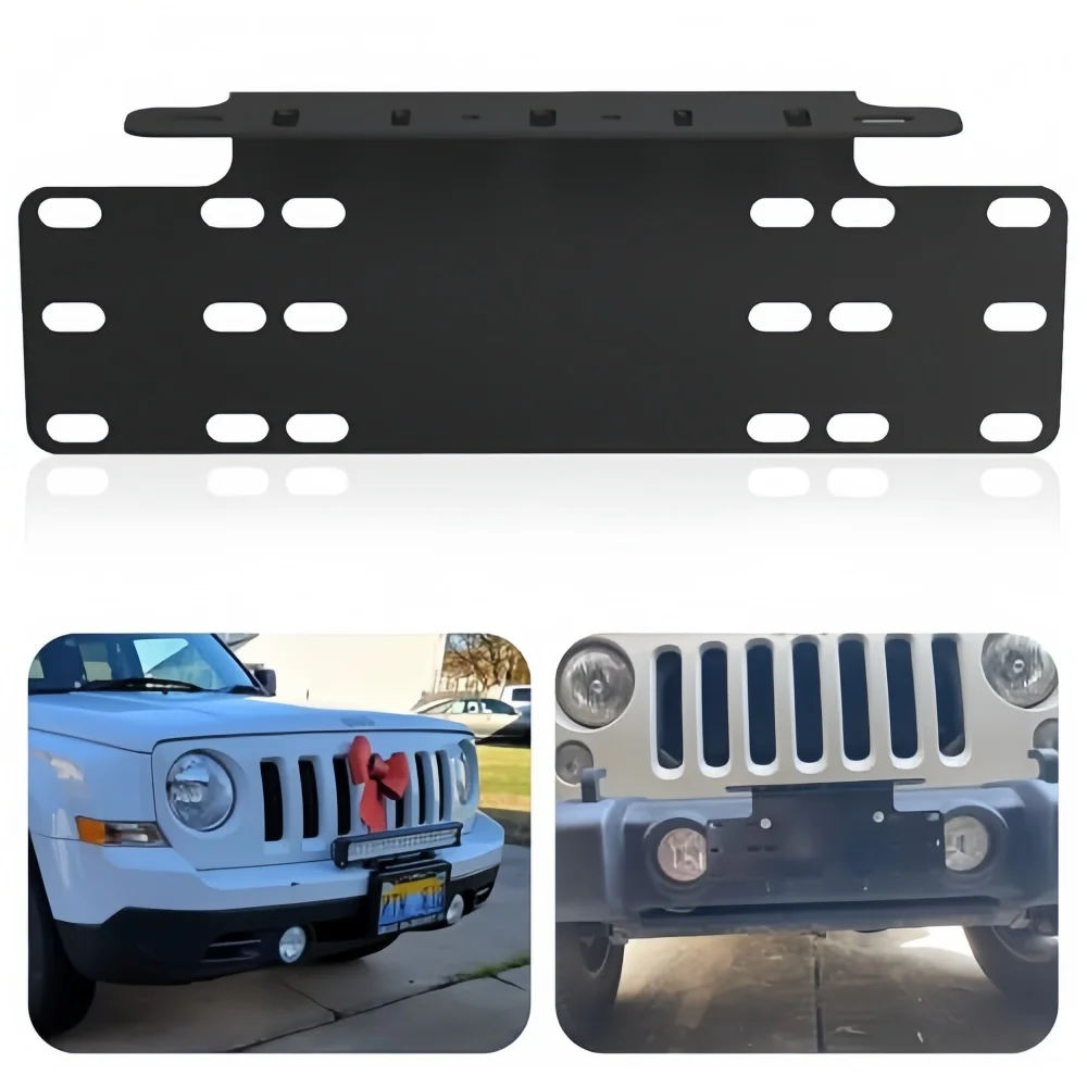 

Car Front Bumper License Plate Mount Universal License Plate Holder Bumper No Drill License Plate Bracket For Pick Truck Jeep