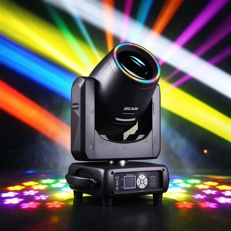 200W LED Moving Head Light, Beam Stage Light 2.8 Deg, DMX512 16/18CH RDM, 12+6 Prism, Gobo & Color Wheel, DJ Party Disco Wedding