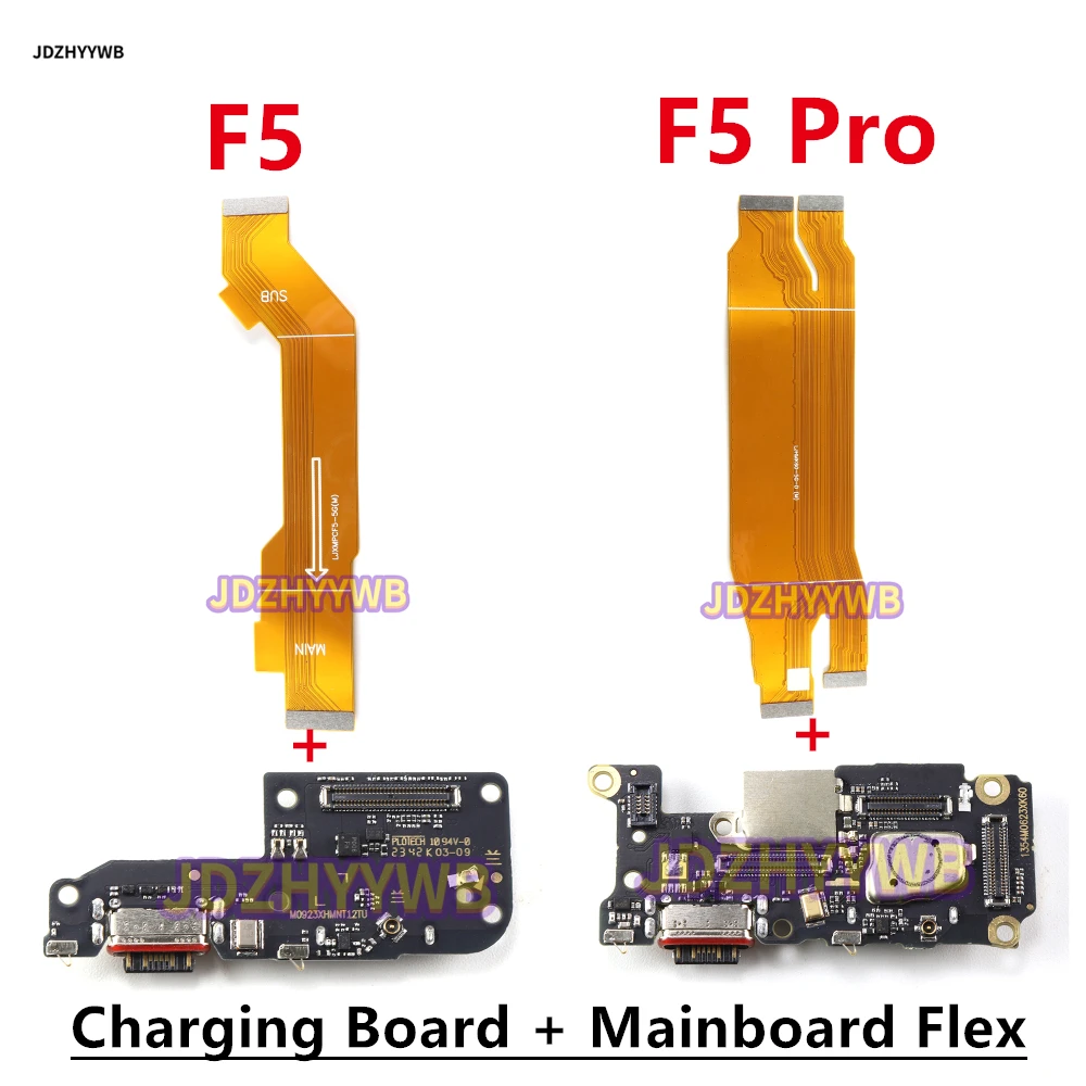 For Xiaomi POCO F5 Pro USB Charging Dock Type-C Port Quick / Fast Charging Flex Cable Board + LCD Mainboard Main Flex Cable
