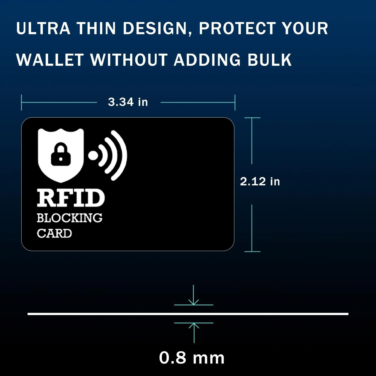 RFID Blocking Card One Card Protect Entire Wallet Purse NFC Contactless Bank Debit Credit Card Protector ID Guard Card Blocker