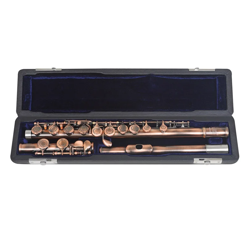 

SLADE 16 Hole Flute Green Antique Copper Key Flute with Storage Box Accessories Professional Woodwind Musical Instruments