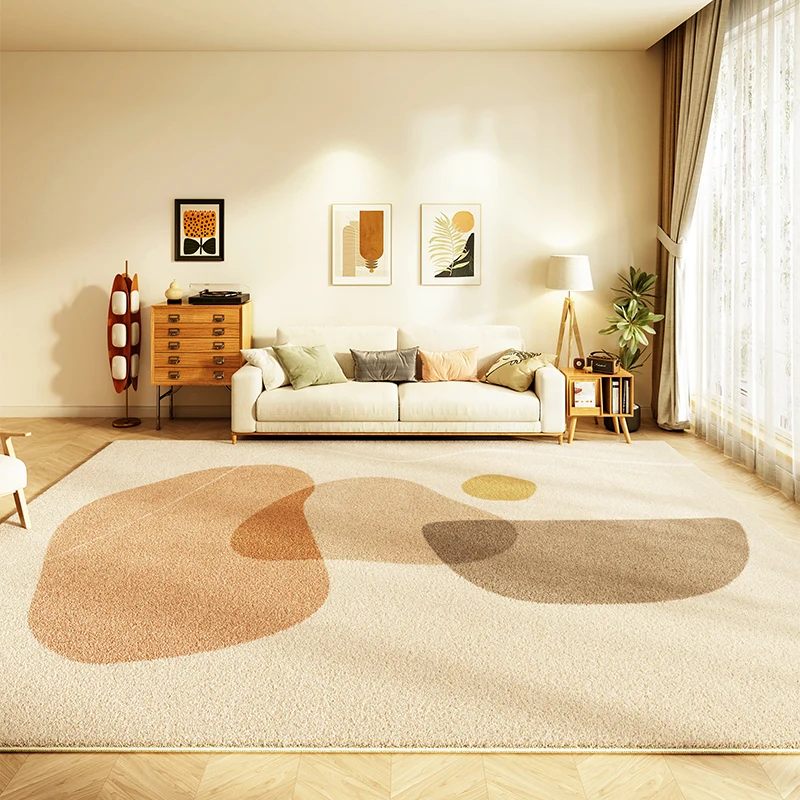 Modern Abstract Bedroom Decor Art Carpet Fluffy Soft Children Mat Thick Washable Lounge Rug Nordic Style Carpets for Living Room