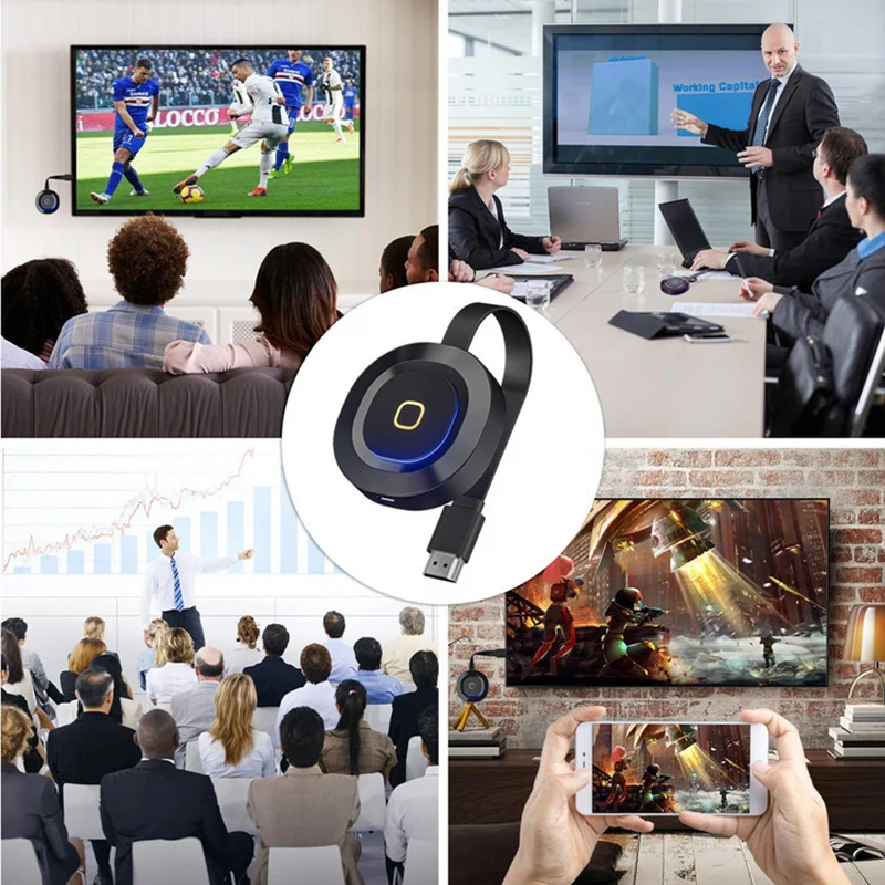 2.4G 5G 4K MiraScreen Dongle compatibile con HDMI TV Stick Miracast Airplay ricevitore Display Wireless 1080P per Google Chromecast