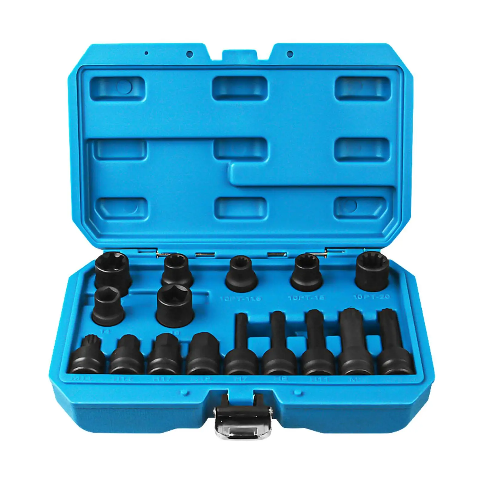 16 Pieces Drive Socket Wrench Brake Tool Brake Disc and Caliper Socket Sturdy Square Wear Resistant Brake Caliper Socket Tool