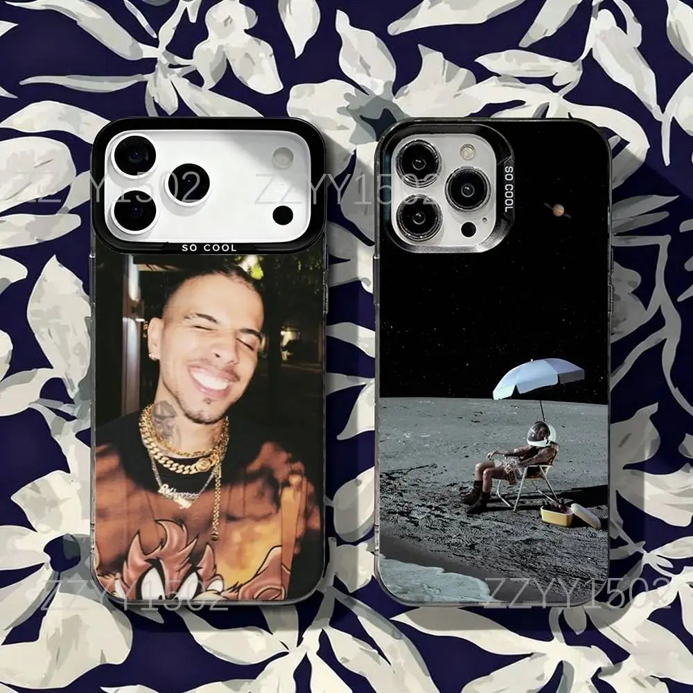 

R-Rauw A-Alejandro Rapper Phone Case For iPhone 17,16,15,14,13,12,X,8,Pro,Max,Plus,SE4,Air,Mini HD Black IMD Matte