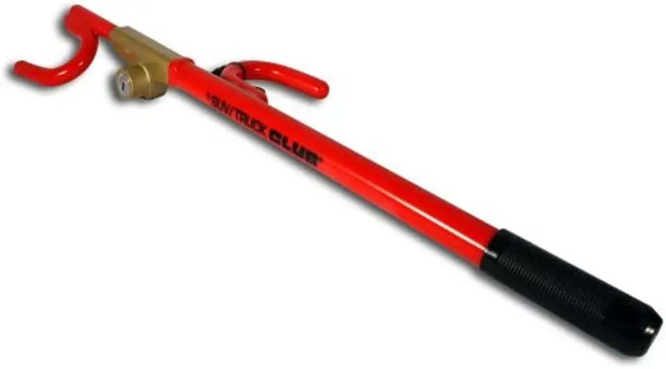 

Red Steering Wheel Lock for Trucks and SUVs, High Security with Laser Keys