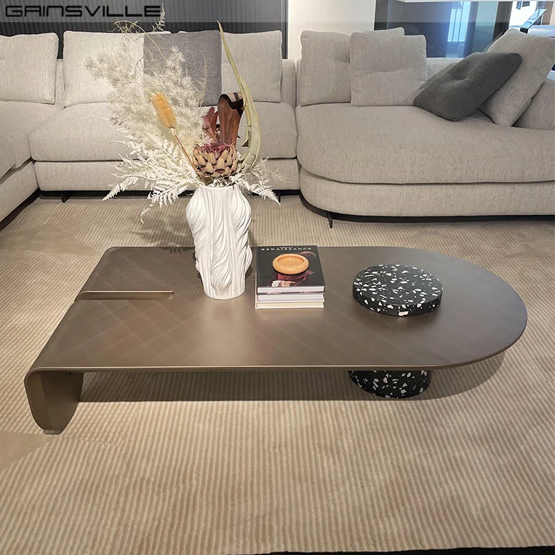 *☆ Furniture Italian Luxury Style Living Room Furniture Center Tea Table Square Coffee Table