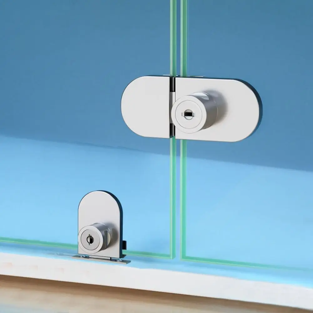 Display Lock Double Open Sliding Stainless Steel Security Lockset Cabinet Display Lock Glass Door Lock Cabinet Door Lock