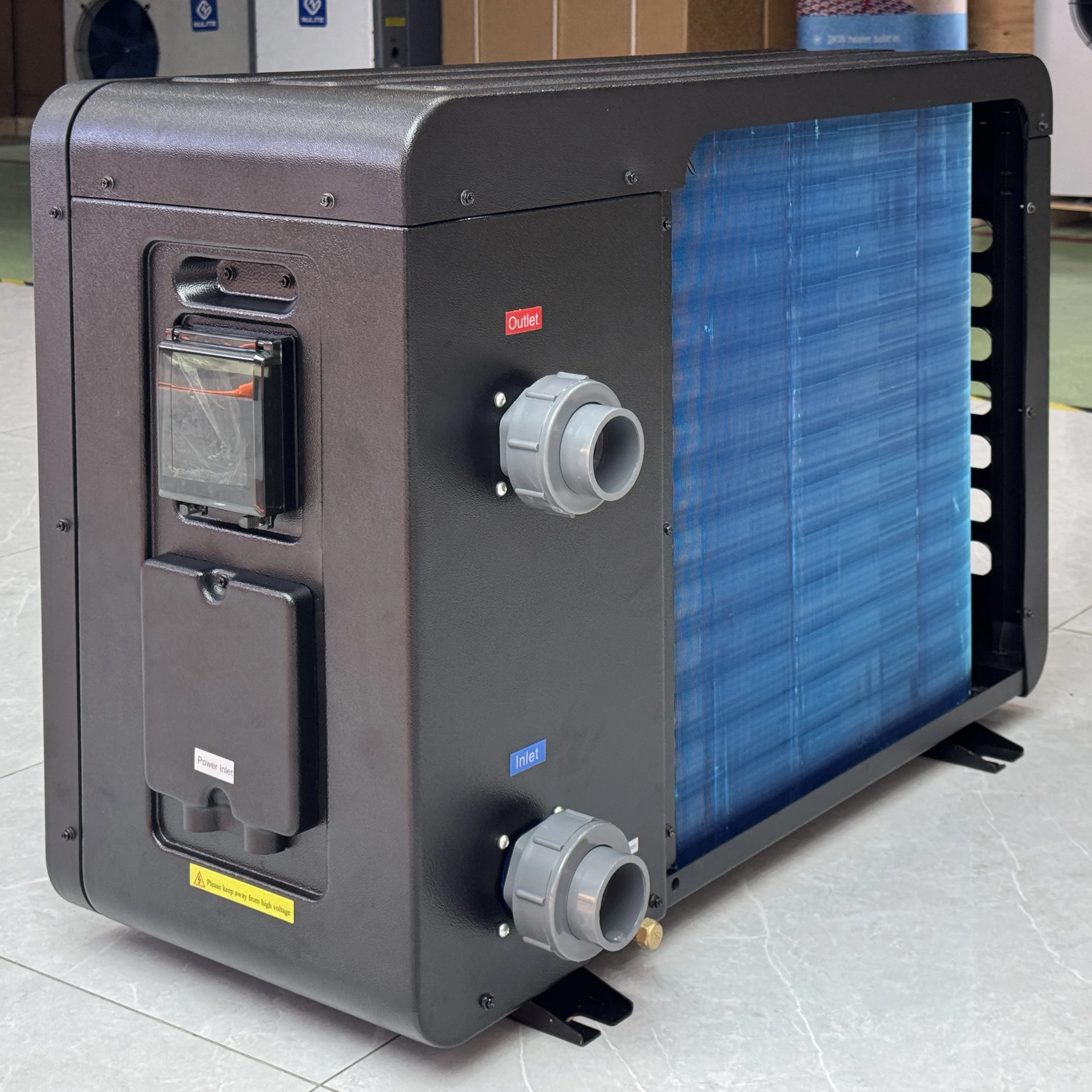 Pompa Panas Kolam Renang Nulite Air Source R32 Gas DC Inverter Wifi Eropa Pemanas Air 21kw 25kw 28kw