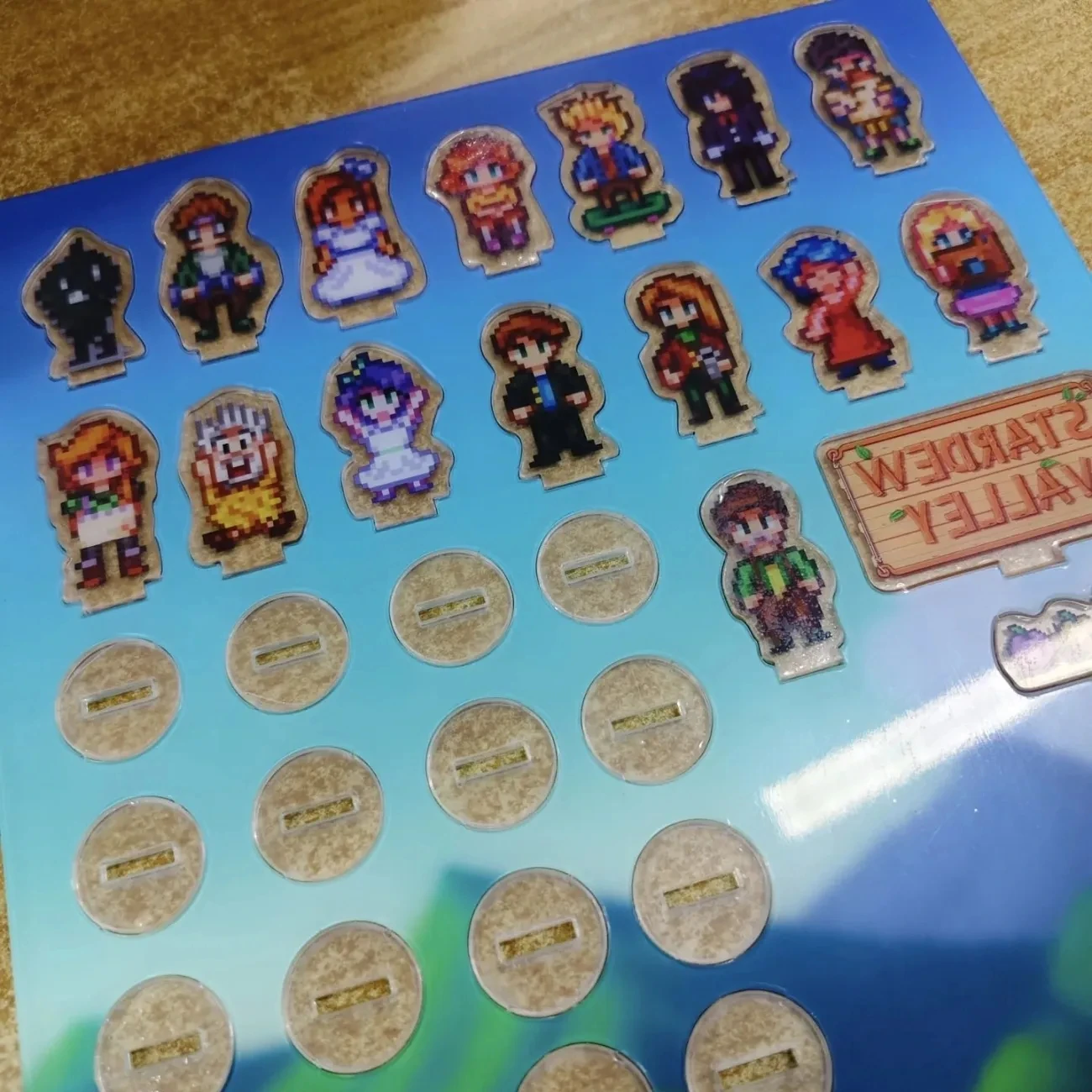 حامل ألعاب أكريليك صغير من Stardew Valley، زينة لطيفة لسطح المكتب، هدية عيد ميلاد قابلة للجمع في لعبة شخصيات الحركة