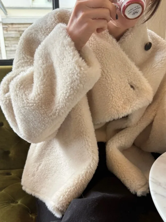 Faionable-Chaleco de piel de cordero de lujo para mujer, abrigo de piel y piel entallado con calidez, novedad de invierno, soporte coreano Sle