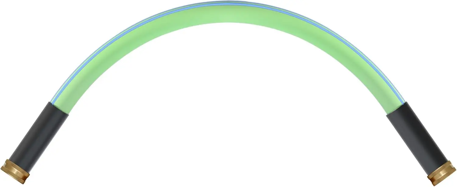 

Усиленный садовый шланг, 5/8 дюйма x 2 фута, зеленый, ПВХ и резина, соединители «мама-мама»