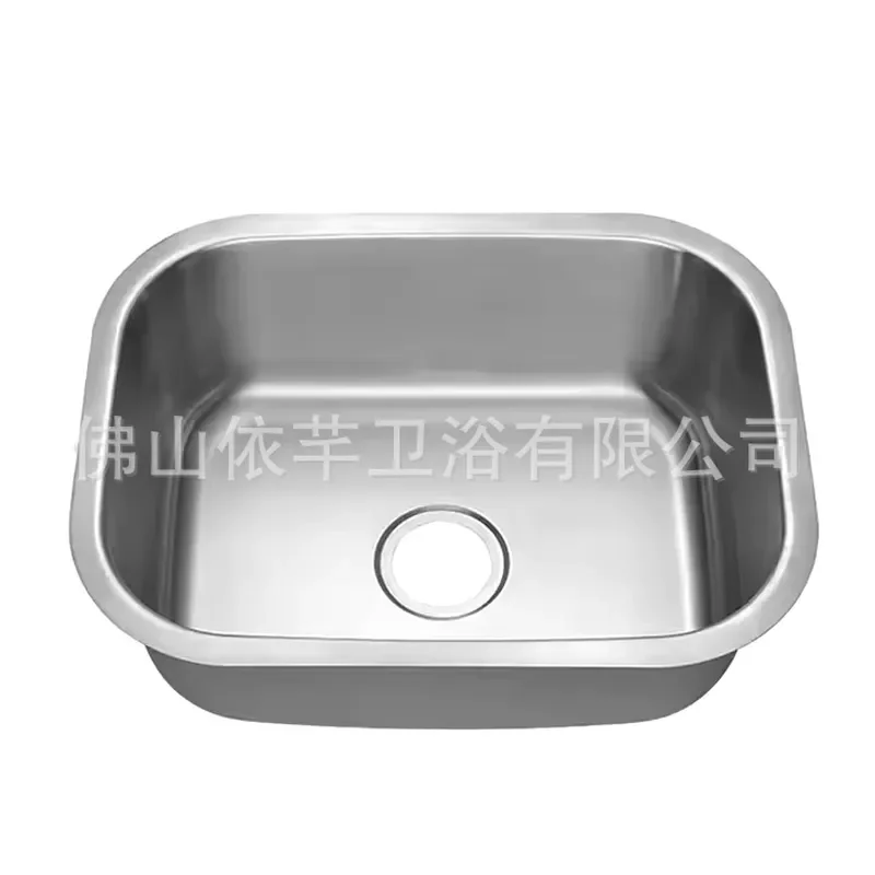 for 304 Stainless Steel Kitchen Sink Integrated Stretch Single Slot Small Apartment Hotel Island Washbasin