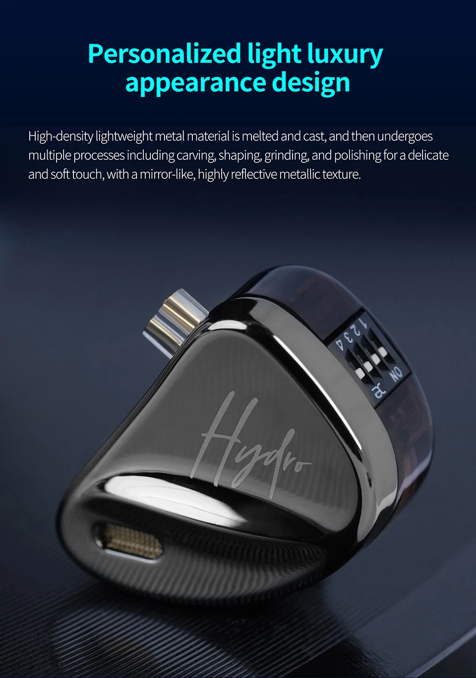CCA-Hydro Kopfhörer mit Hybrid-Treiber, In-Ear-Kopfhörer mit Kabel, Tuning-Schalter, Geräuschisolierung, Headset mit abnehmbarem Kabel – Detail 10