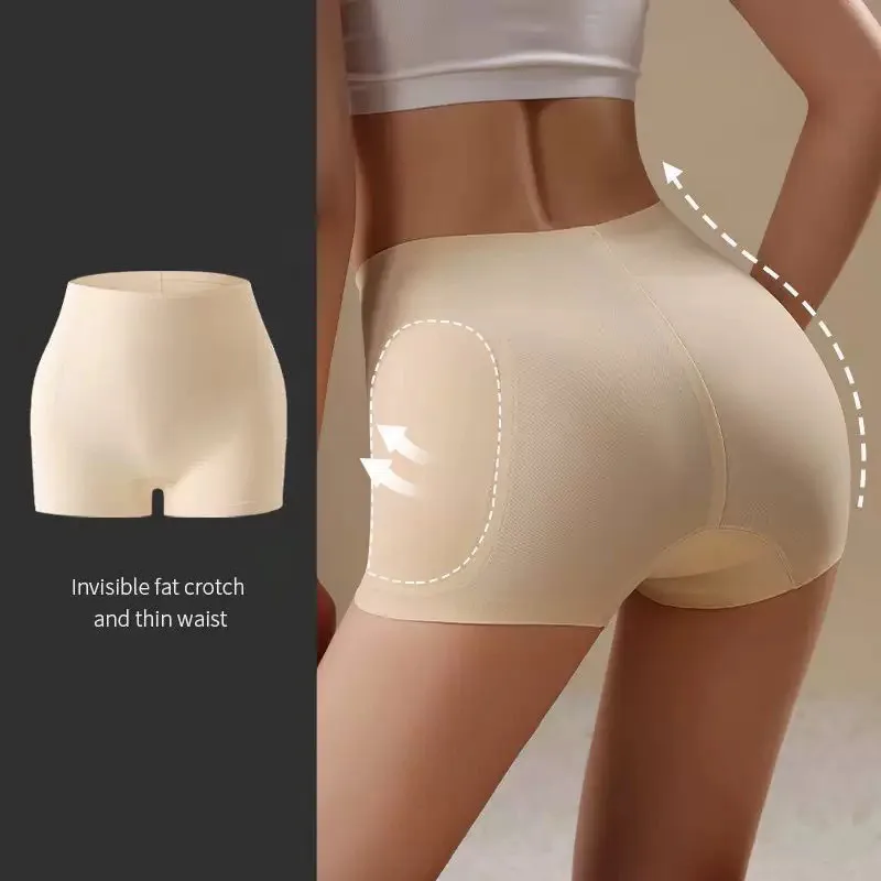 Culotte gainante 3D pour femme, sans couture, avec coussinet de fesses intégré, effet push-up, pour une courbe de hanche complète et sexy
