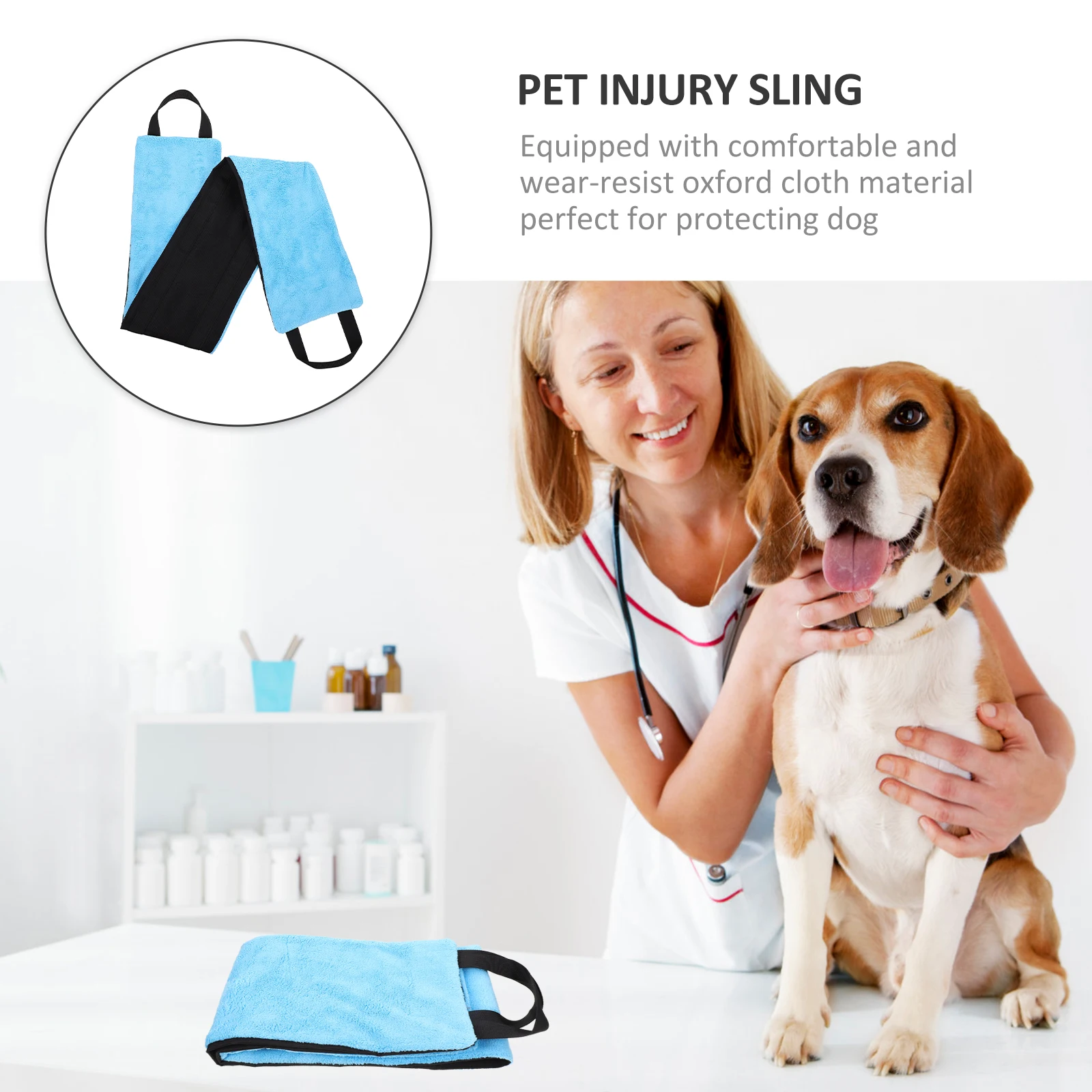 

Portable Dog Pet Injury Recovery Support Harness Oxford Cloth Outdoor Dog Sling Comfortable R om Color Long Strap