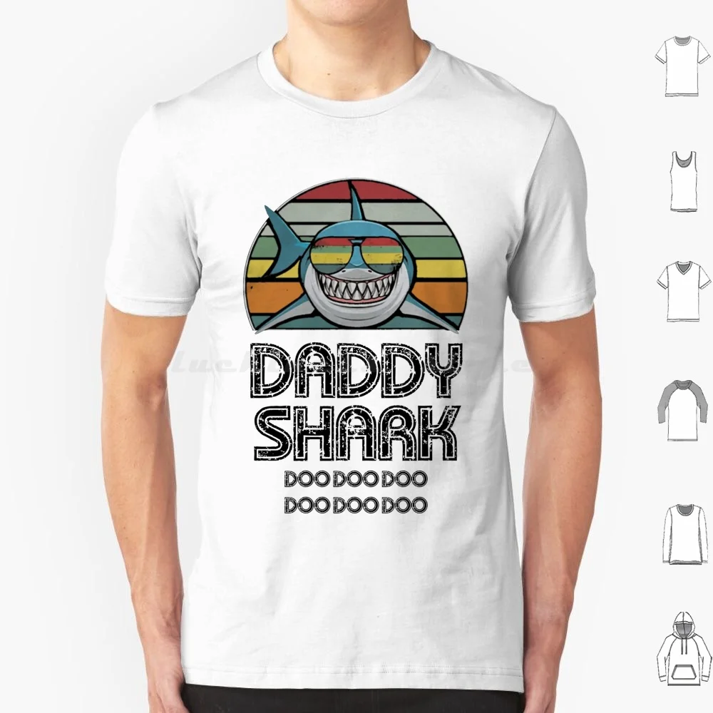 Retro T Shirt Big Size 100% Cotton Dad Daddy Mom Mommy Mum Mummy Shark Doo Do Doo Doo Retro Fish Xmas Christmas Sunglasses