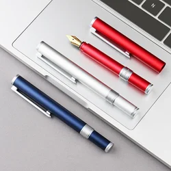 Majohn N1 Mini Silver Fountain Pen Aluminum Alloy Steel Extra Fine/ Fine 0.38/0.5mm Pocket Short Ink Pem for Office Business