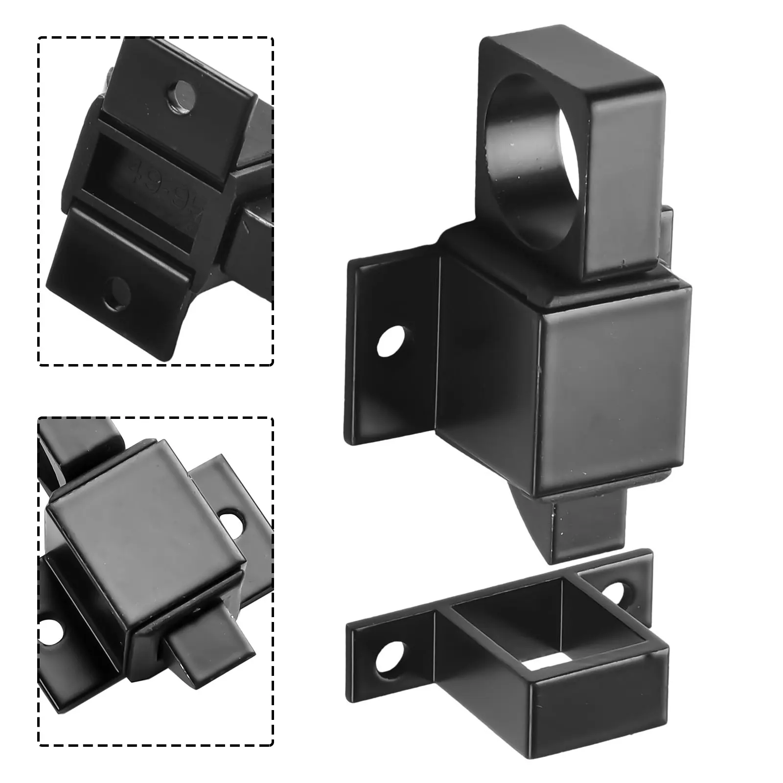 Trava de porta de liga de alumínio, segurança automática, anel de bloqueio de mola, parafuso de porta, trava automática, 1 peça