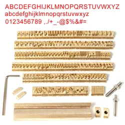 Leather Hot Stamping Special Seal Brass Letter Combination Embossed Stamp 26 Uppercase Lowercase Letters/numbers 0-9 Character