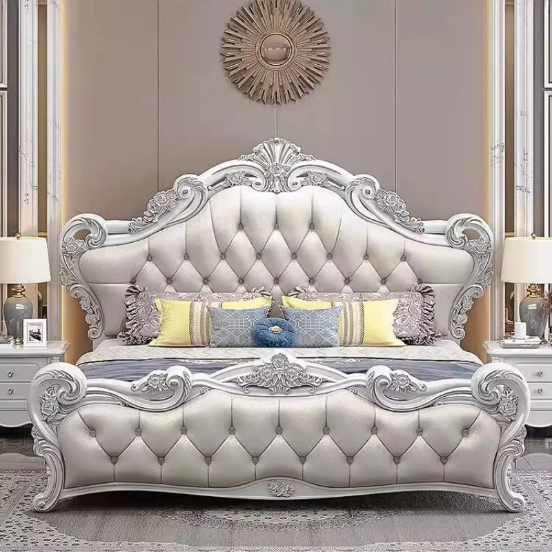 

Queen bed frame Bedroom bed double 180X200 bases & frames bedroom furniture headboards kingsize Air pressure Box frame structure