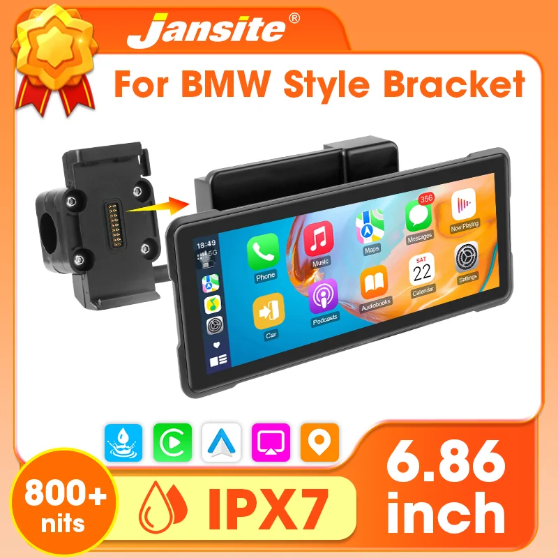 

Janstie New Motorcycle CarPlay Android Auto GPS Navigation Portable Digital Moto Dashboard Display Screen Motobike Accessories