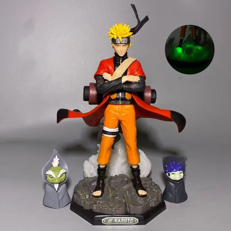 21Cm Anime Naruto Figuur Uzumaki Naruto's Sage Mode Pvc Actiefiguren Model Cartoon Standbeeld Desktop Collectibles voor kinderen Gift