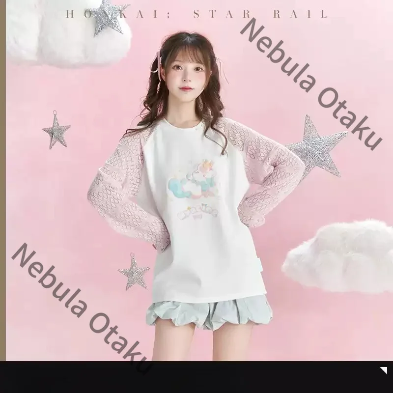 Honkai: Star Rail Hyacine Hyacinthia Cosplay Anime Costume T-shirt Long Sleeve Ornament Short Sleeves Game Official Gifts Kawaii view 4