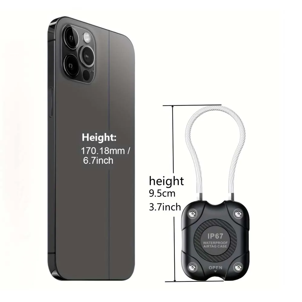 For Airtag Case - Compatible Waterproof Case With Steel Wire Cable - Versatile Protection For Keys, Luggage & More