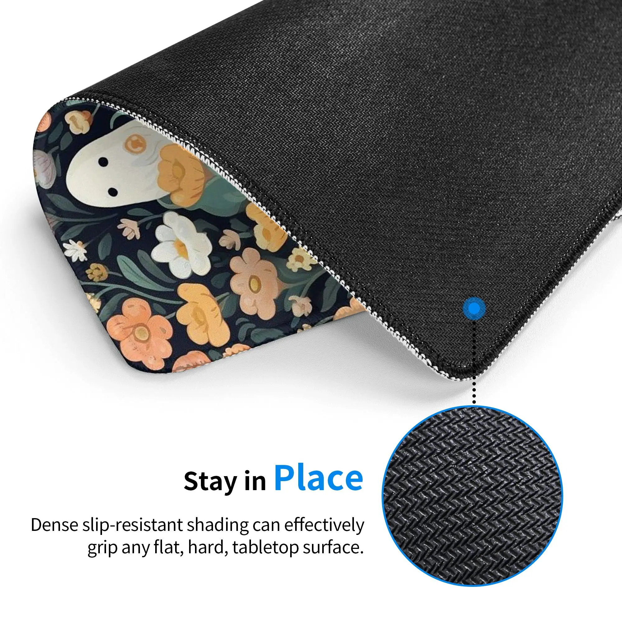 Halloween Spooky Ghosts And Eerie Floral Mouse Pad Computer Keyboard Mouse Mat PC Laptop Desk Mat Office Accessories Table Mats