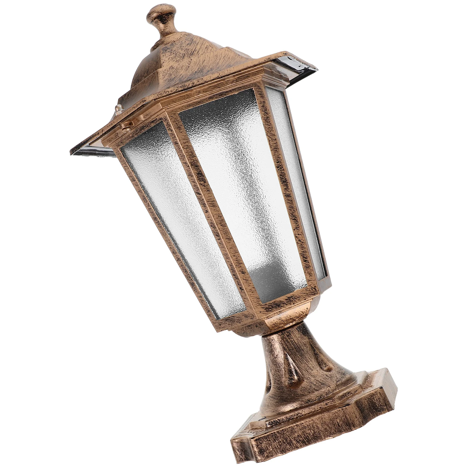 

Vintage Patio Lawn Column Lamp High Waterproof Performance Unique Hexagonal Shape for Outdoor Spaces Decorative Lighting