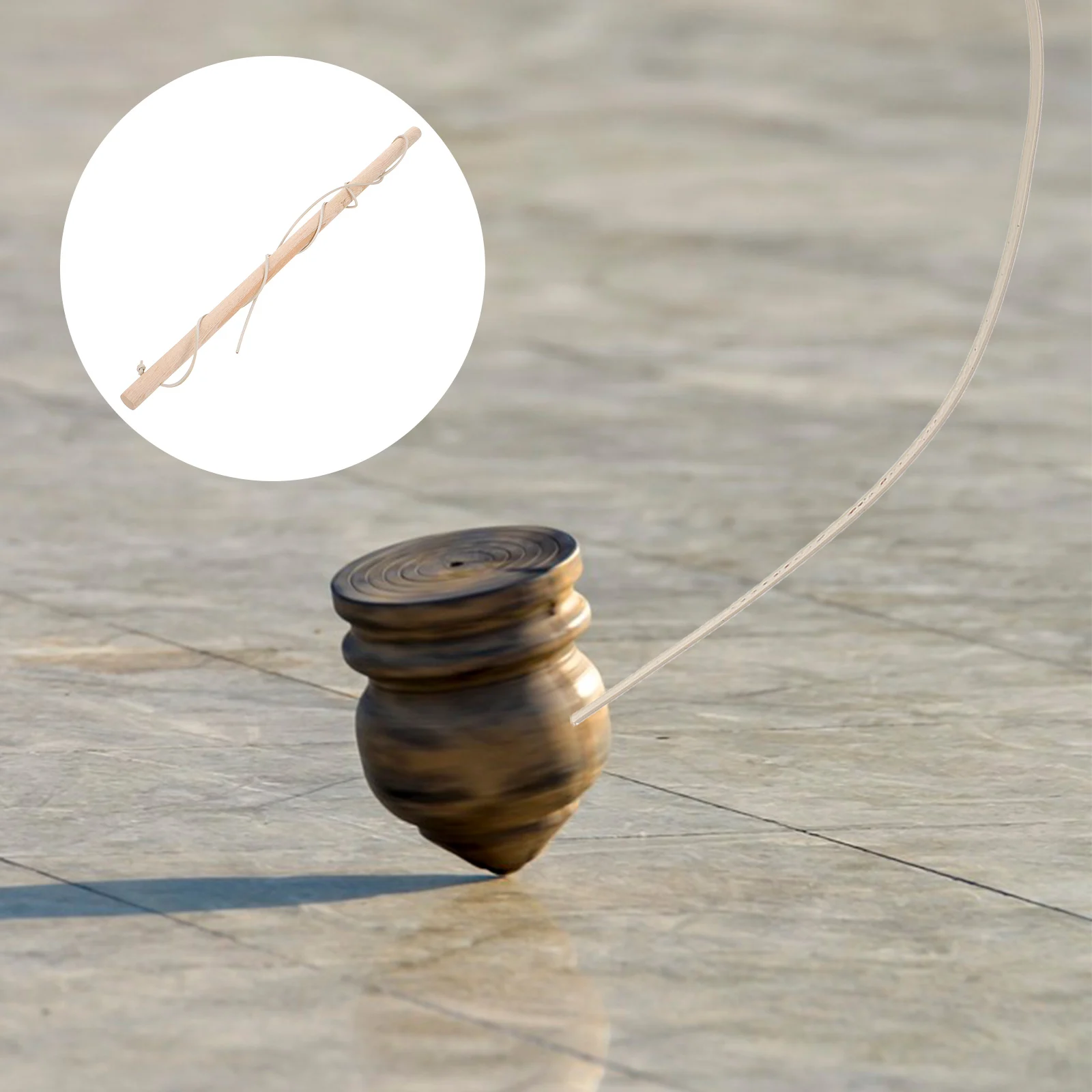 

Wooden Gyro Whip Diy Spinning /3/1 Labor Saving Devices Gyroscope Toy Manual Sensory Toys