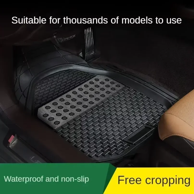 Alfombrillas universales de goma para coche, impermeables, para todas las estaciones, alfombras protectoras para el interior de