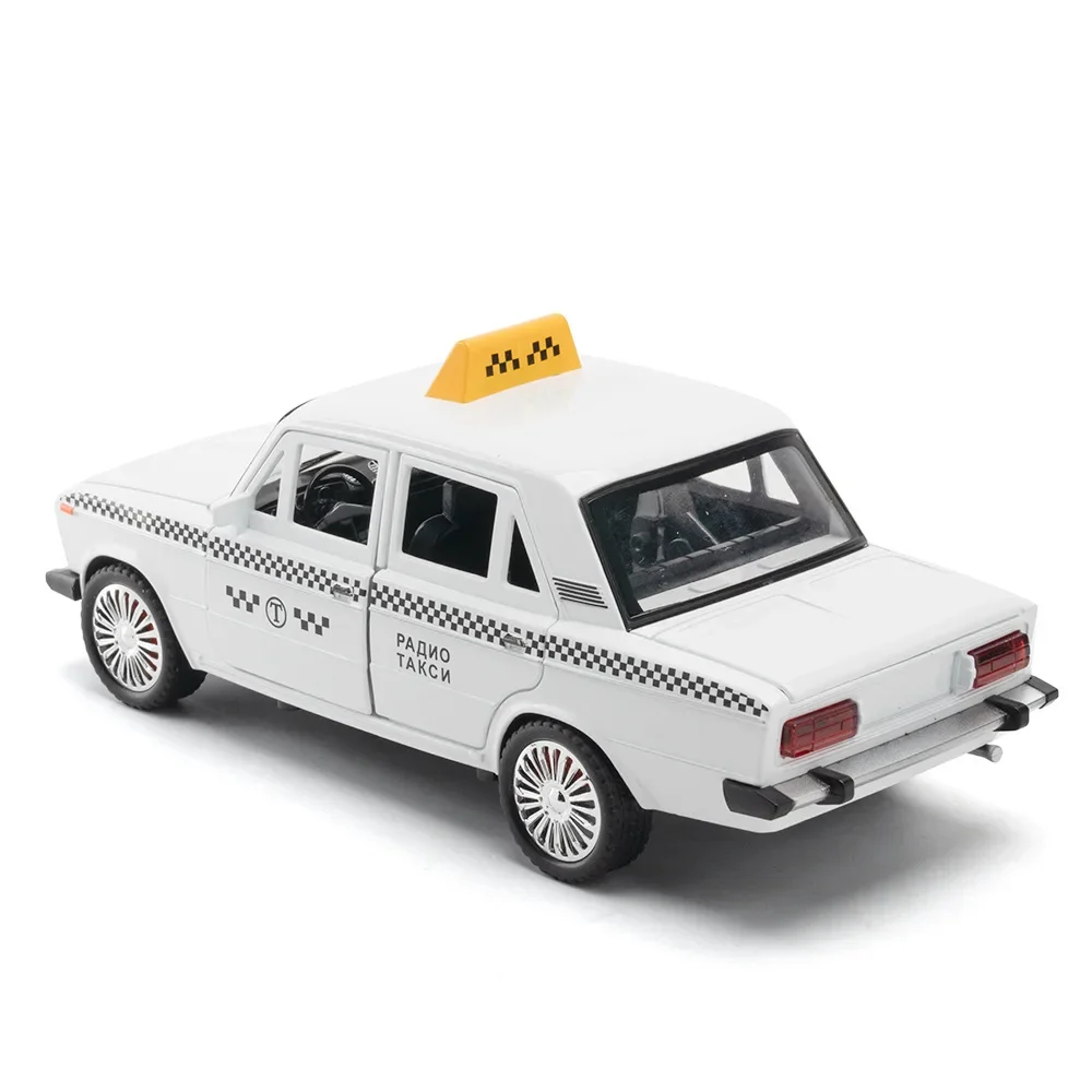 1:18 Russian LADA TAXI High Simulation Alloy Model Car Toy Diecasts Metal Casting Sound Light Car Toys For Children Gift