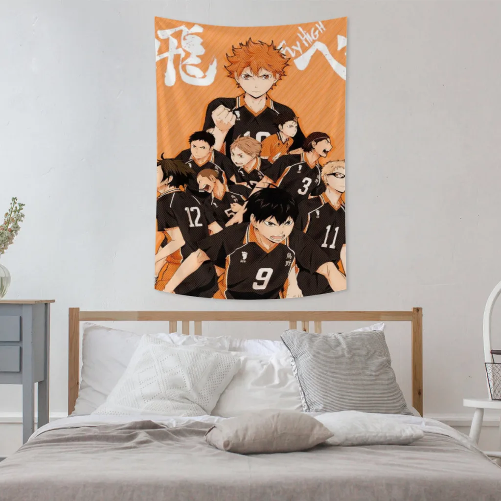 Haikyuu Tapestry  Room Décor Aesthetic Home Decoration Bedroom Wall Art