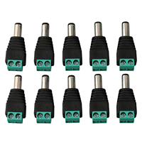 10PCS Male DC Power Plug 5 5 x 2 1MM Adapter Connector  Easy to Install Plug for Pickup Power Supply  No Welding Required