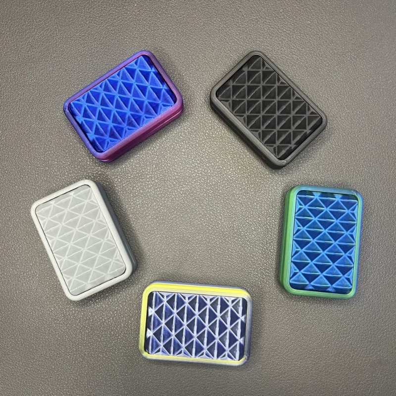1pcs EDC Card Push 3D Printed Fingertip Gyroscope Rotating Coin Stress Relieving Toys Gift for Boys and Girls Fidget Spinner