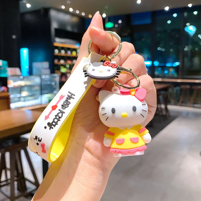 Anime Sanurgente Hello Kitty Porte-clés Pendentif, Porte-clés Kawaii, Porte-clés JOCar, Sac de téléphone, Accessoires de bijoux, Cadeaux pour enfants, Mignon