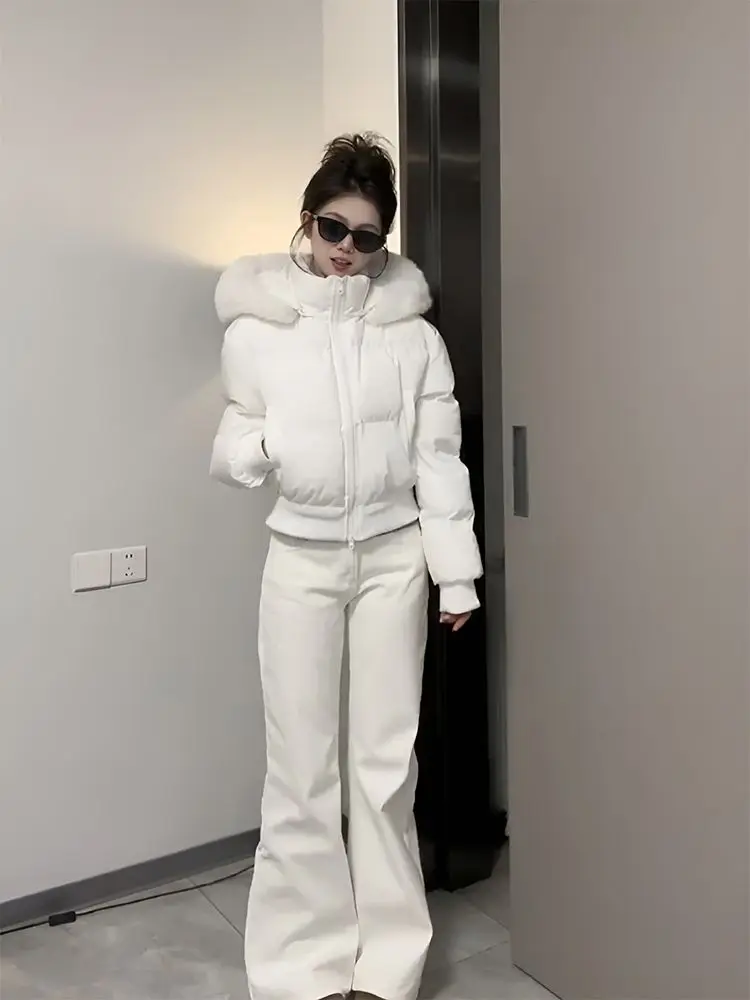 

Женские длинные пуховики-парки: простые, функциональные, влагостойкие, свободного кроя, с подкладкой из меха лисы, легкие и комфортные для активного отдыха в горах