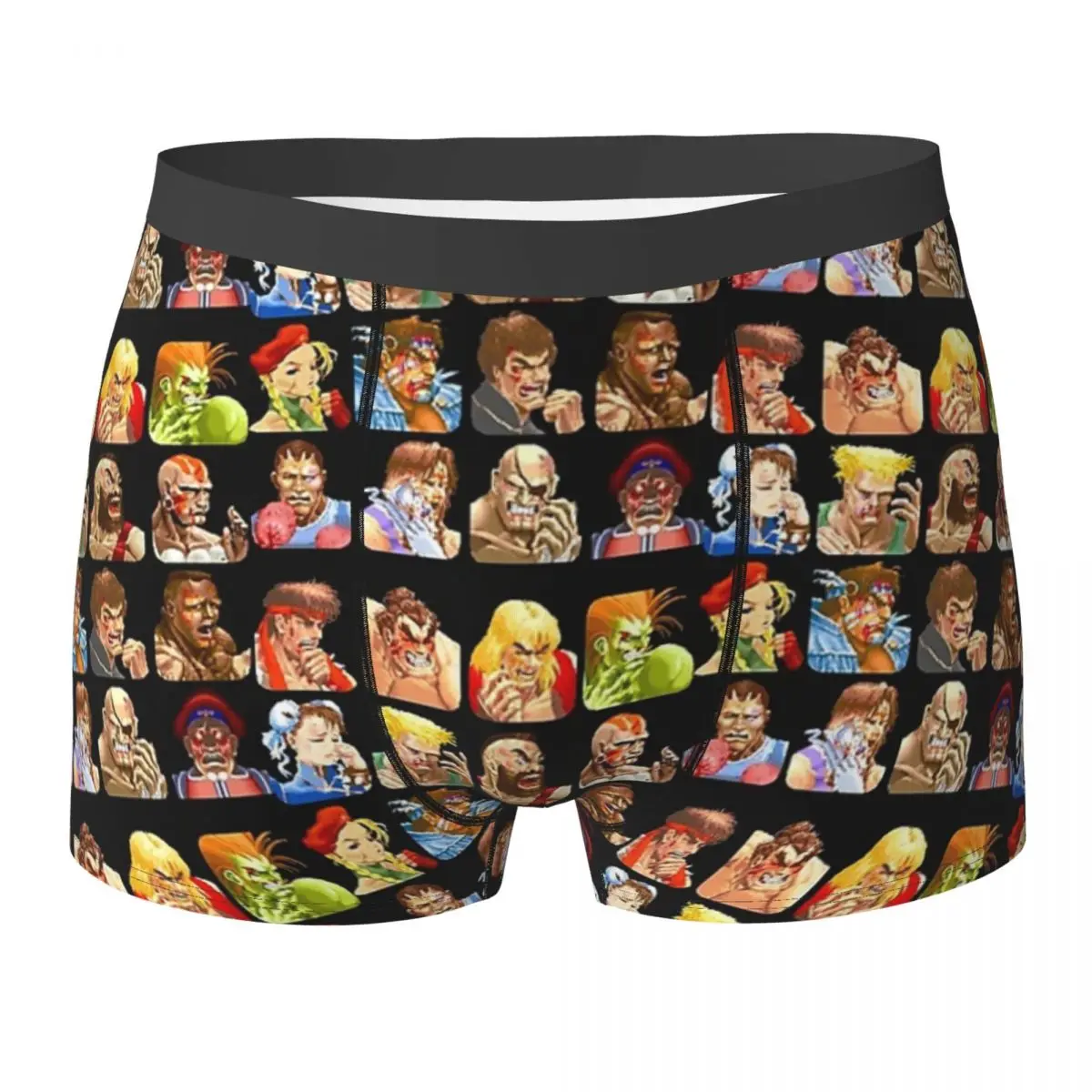 Boxer Underpants Shorts Defeated Portraits Super Street Fighter Panties Men's Soft Underwear for Homme Man Boyfriend Gift