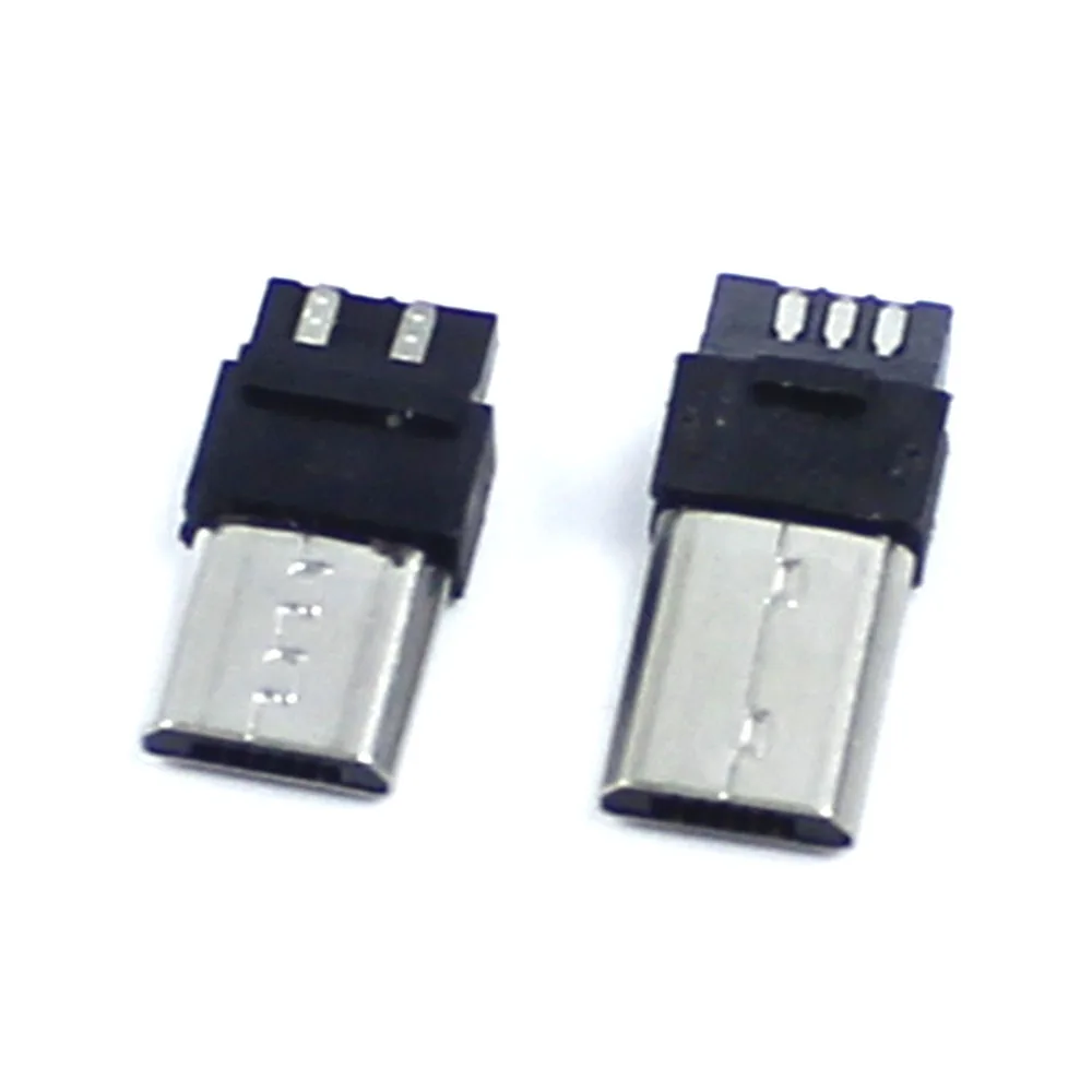 1sets Micro USB Male Connector Male Micro USB Jack 2.0 5PIN 5 Pin Plug Socket V8 With Plastic Cover For Kinds of DIY