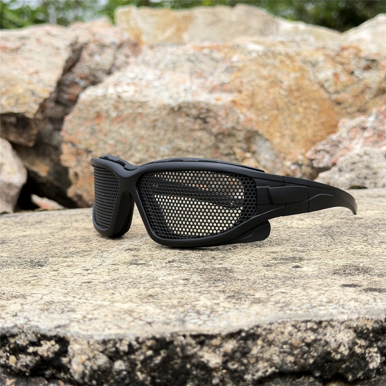 Steel Mesh Tactical Airsoft Goggles, CS Paintball Impact Protection Safety Glasses for Hunting, Shooting, Motocross, Hiking
