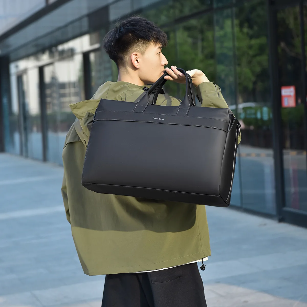 Men's Handbag Large Capacity Commuting Waterproof Shoulder Crossbody Bag New Fashionable And Convenient Crossbody Luggage Bag