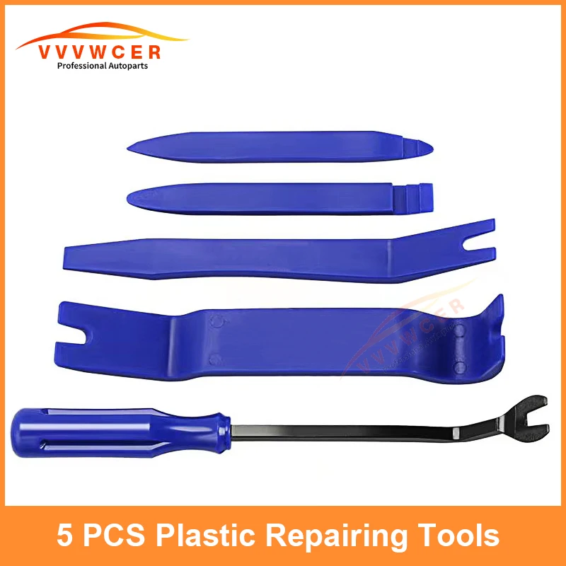 

5PCS/set Plastic Auto Car Radio Panel Door Clip Panel Trim Dash Audio Removal Kit Repair Hand Cockpit Pry Tool Accessories