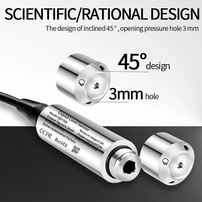 Input Level Transmitter 4-20mA Integrated Diffusion Silicon Level Sensor